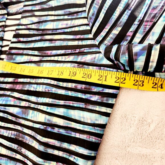 Drapers and Damons Womens Jacket One Button Size Large Stripe Polyester Spandex - Picture 8 of 11